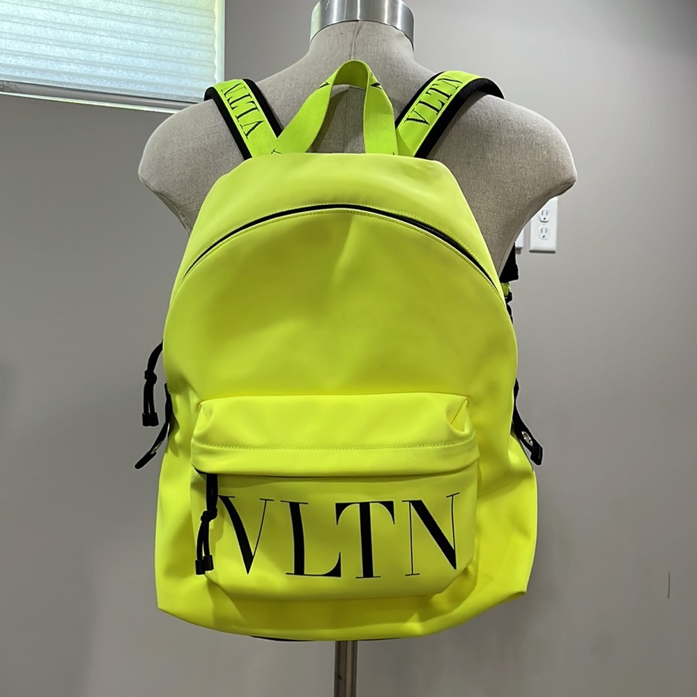 Valentino Garavani VLTN backpack neon black EUC! RARE - Picture 5 of 16